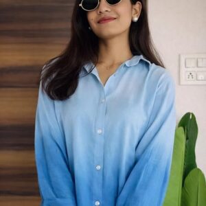 Women’s Korean Style 3/4 Sleeve Oversized Button Down